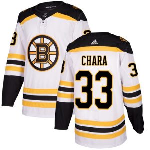 Kinder Boston Bruins Eishockey Trikot Zdeno Chara #33 Authentic Weiß Auswärts